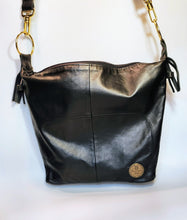 Load image into Gallery viewer, Karol Crossbody Black Leather Bag