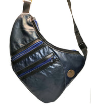 Load image into Gallery viewer, Front Bag in Blue Leather
