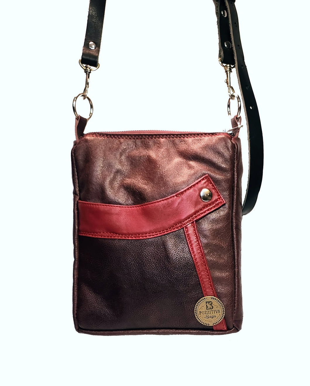 Emaline Burgundy Crossbody Bag
