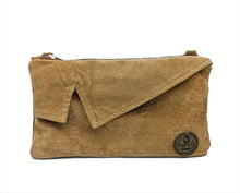 Load image into Gallery viewer, Tan Suede Jacket Clutch