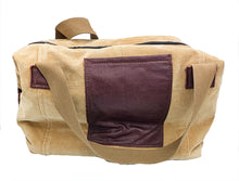Load image into Gallery viewer, Tan Suede Jacket Duffel Bag