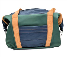 Load image into Gallery viewer, Blue and Green Furniture Leather Duffel