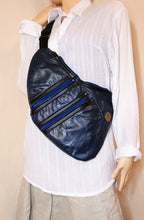 Load image into Gallery viewer, Front Bag in Blue Leather