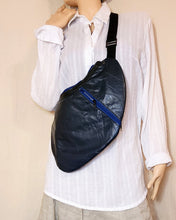 Load image into Gallery viewer, Front Bag in Blue Leather