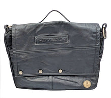 Load image into Gallery viewer, Black Leather jacket Messenger Bag
