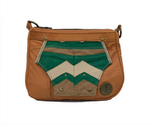 Load image into Gallery viewer, Green Chevron on Gold Karol Bag