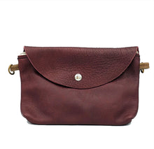 Load image into Gallery viewer, Burgundy Leather Emaline Clutch