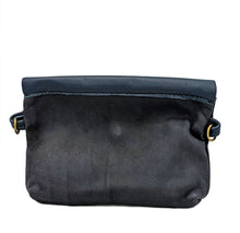 Load image into Gallery viewer, Blue on Black Emaline Clutch
