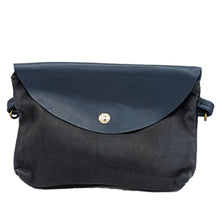 Load image into Gallery viewer, Blue on Black Emaline Clutch