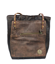 Load image into Gallery viewer, Brown Leather Jacket Tote