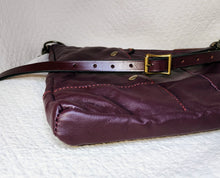Load image into Gallery viewer, Kirsten Red on Burgundy Leather Bag