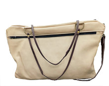 Load image into Gallery viewer, Repurposed Leather Couch Weekender Bag