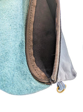 Load image into Gallery viewer, Blue on Black Emaline Clutch