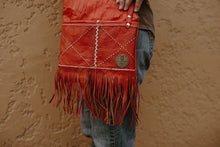 Load image into Gallery viewer, Red Fringed Kirsten Leather Bag
