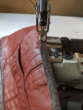 Load image into Gallery viewer, Recycled Leather Couch & Jacket Overnight Bag