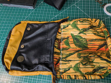 Load image into Gallery viewer, Upcycled Leather Black & Gold Karol Bag