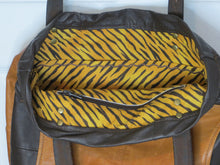 Load image into Gallery viewer, Upcycled Leather Vest and Rabbit Tote
