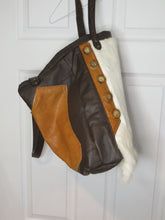 Load image into Gallery viewer, Upcycled Leather Vest and Rabbit Tote