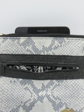 Load image into Gallery viewer, Upcycled Leather Snake-Print Emaline Bag
