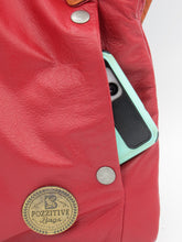 Load image into Gallery viewer, Upcycled RED Leather Jacket Kirsten Bag