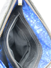 Load image into Gallery viewer, Upcycled Black, Blue & Cream Leather Jacket Kirsten Bag