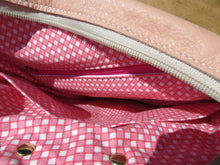 Load image into Gallery viewer, Pink Leather Triangles - Upcycled