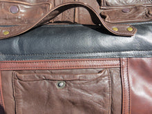 Load image into Gallery viewer, Upcycled Leather Messenger Bag