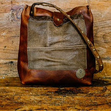 Load image into Gallery viewer, Repurposed Oiled-Leather Tote