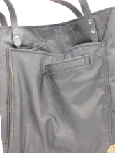 Load image into Gallery viewer, Upcycled Black Leather Tote