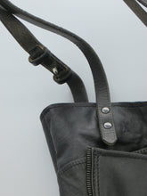 Load image into Gallery viewer, Upcycled Black Leather Tote
