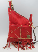 Load image into Gallery viewer, Red Fringed Kirsten Leather Bag