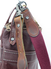 Load image into Gallery viewer, Burgundy Leather Upcycled Emaline Bag