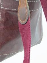 Load image into Gallery viewer, Burgundy Leather Upcycled Emaline Bag