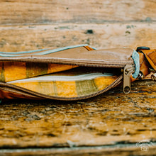 Load image into Gallery viewer, Green and Brown Leather Upcycled Bag