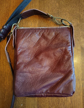 Load image into Gallery viewer, Emaline Crossbody Burgundy Leather Bag