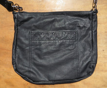 Load image into Gallery viewer, Karol Crossbody Black Leather Bag