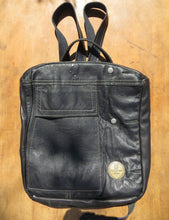 Load image into Gallery viewer, Upcycled Leather Jacket Backpack