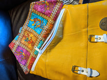 Load image into Gallery viewer, Upcycled Leather Jacket Kirsten Bag in Mustard Gold