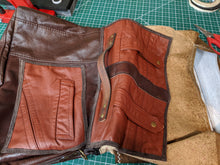 Load image into Gallery viewer, Recycled Leather Couch & Jacket Overnight Bag
