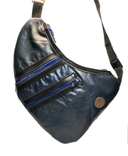 Load image into Gallery viewer, Front Bag in Blue Leather
