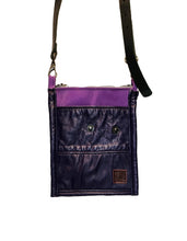 Load image into Gallery viewer, Emaline Upcycled Purple Jacket Bag
