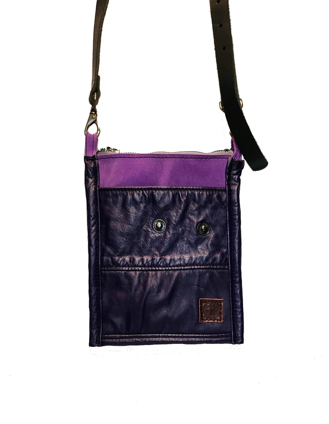 Emaline Upcycled Purple Jacket Bag