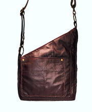 Load image into Gallery viewer, Kirsten Red on Burgundy Leather Bag
