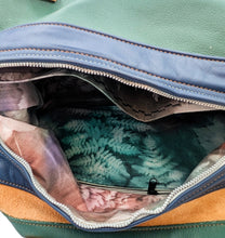 Load image into Gallery viewer, Blue and Green Furniture Leather Duffel
