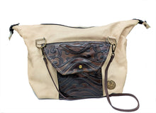 Load image into Gallery viewer, Repurposed Couch Leather Duffel
