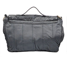 Load image into Gallery viewer, Black Leather jacket Messenger Bag
