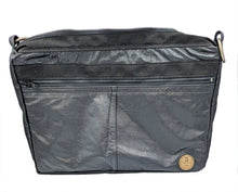 Load image into Gallery viewer, Black Leather jacket Messenger Bag
