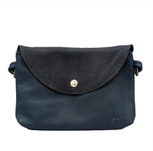 Load image into Gallery viewer, Black on Navy Emaline Clutch
