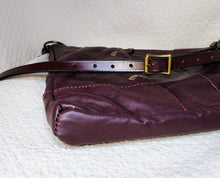 Load image into Gallery viewer, Kirsten Red on Burgundy Leather Bag
