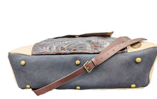 Load image into Gallery viewer, Repurposed Leather Couch Weekender Bag
